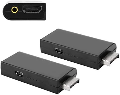 LLMY 2 מגדיר PS2 למתאם וידאו Audio Converter HDMI עם פלט שקע אוזניות 3.5 ממ