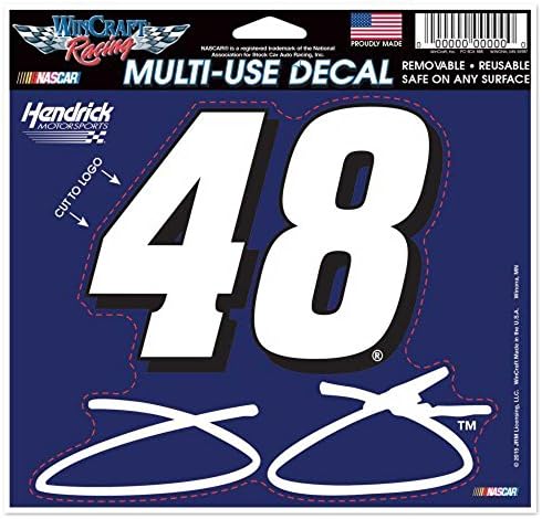 Wincraft NASCAR ג'ימי ג'ונסון WCR01946115 מדבקות רב-שימושיות, 4.5 x 5.75