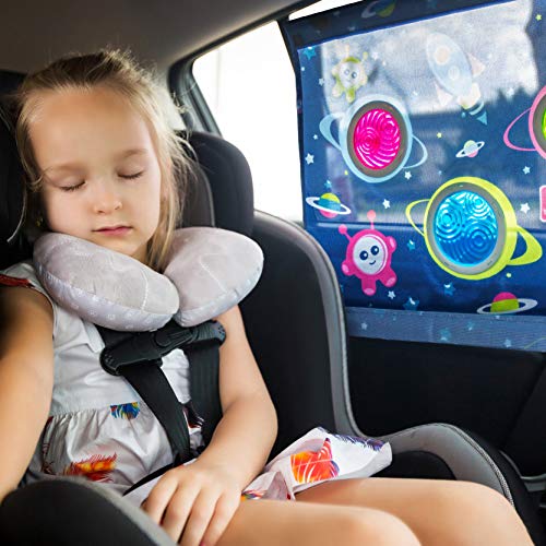 Sunshade Benbat למכוניות - דפוס חלל מכוניות שמשות לילדים וגווני חלונות לרכב לתינוק - שמשות רכב מובחרות וצל