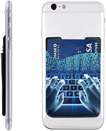 מחשבים ומחזיק כרטיסי מארז טלפונים באינטרנט, מארז כרטיס אשראי מדבק עצמי של PU עבור 2.4x3.5 אינץ