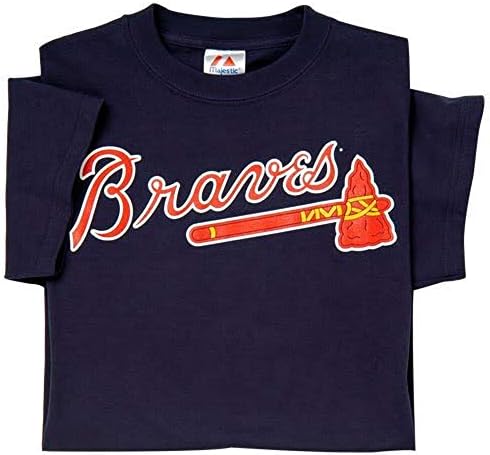 אטלנטה בראבס כותנה Crewneck MLB מורשה רשמית מורשה מלכותי ליגה בייסבול העתק טריקו של חולצת טריקו