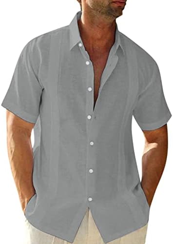 חולצות פשתן כותנה של שרוול קצר של גברים