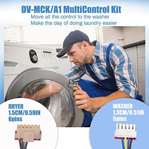 ערכת חיבור DV-MCK/A1, ערכת ריבוי שליטה בכביסה תואמת למכונת כביסה קדמית של סמסונג ומייבש כביסה רב-בקרת