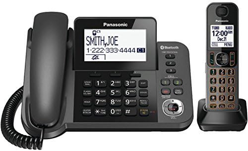 Panasonic KX-TGF380M DECT 6.0 בתוספת מערכת טלפון קווי קווי של כבלים / אלחוטיים 2 ידיים