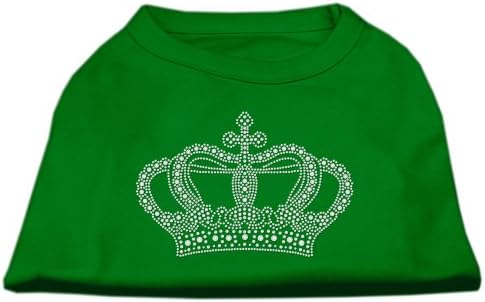 מוצרי חיות מחמד של מיראז 'חולצת כתר ריינסטון, גדולה, ירוק אמרלד