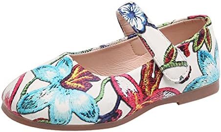 אופנה לילדים קיץ סנדלים בנות נעליים מזדמנות שטוחות תחתון קל משקל צבעוני דפוס פרחים 3 שנים מתנות