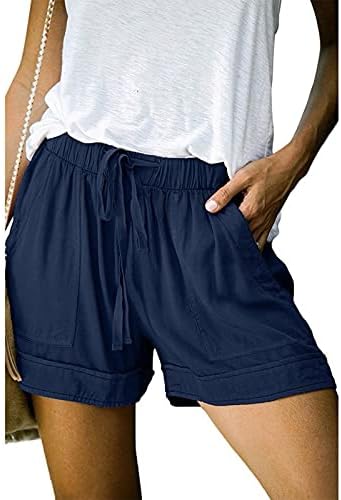 מכנסיים קצרים מזדמנים של Ruiruilico 2023 קיץ מזדמנים 4 ביולי משיכת מכנסיים קצרים מותניים אלסטיים רופפים מכנסי