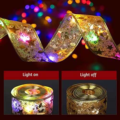 אורות סרט חג המולד של אורוזה 13.2ft 40 אורות LED סוללה מופעלת על סוללה תיל נחושת קשתות קשתות מיתרים לחתונות