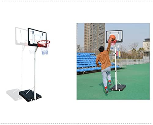 3-12 שנה ילדים כדורסל לעמוד, מתכוונן כדורסל חישוק במהירות גובה עם 31.9 אינץ קרש גב וגלגלים, עבור בית, גן ילדים