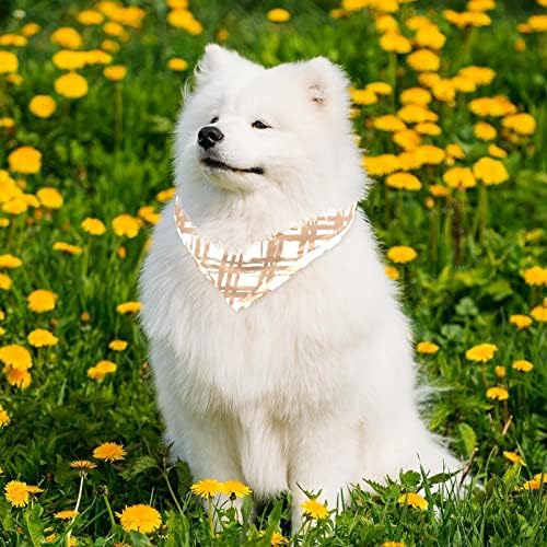 כלב בנדנה - 2 חבילות חיית מחמד אידיאלית, צעיף צוואר יומי של צוואר לחתולי כלבים קטנים עד גדולים, משובץ צווארון