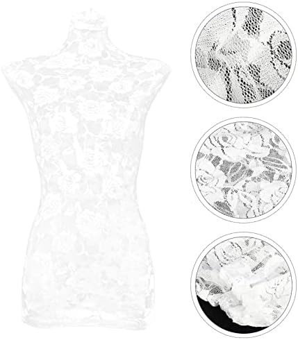 כיסוי תחרה של Ultechnovo Mannequin כיסוי בורג בובה כיסוי שמלת שמלה צורה לקישוט לשמלת פלג גוף עליון צורה