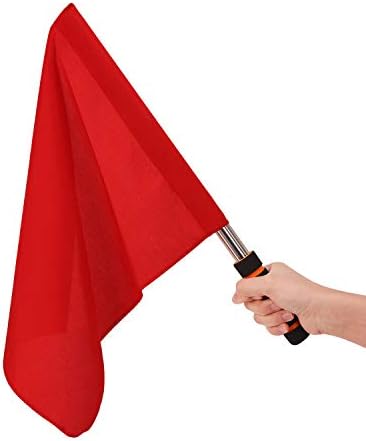 ספורט שופט דגלי עם מתכת מוט קצף אדום נירוסטה יד אות דגל אתלטיקה ספורט אימון דגל ספורט תחרות דגל עבור כדורגל
