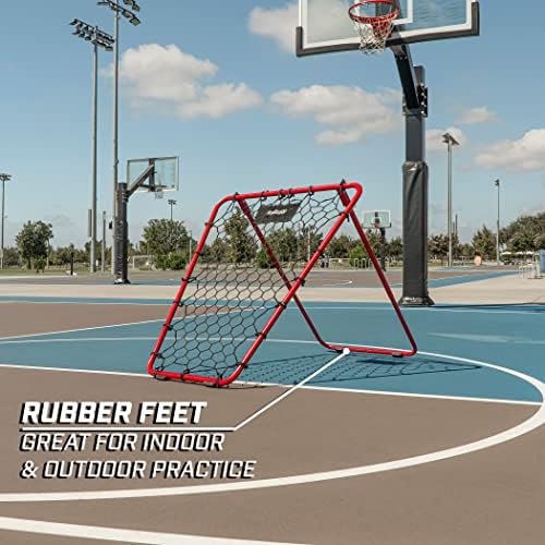 ריבאונד כדורסל עם מסגרת מתכווננת, רגלי אחיזת גומי ושקי חול - סיוע אימון נייד