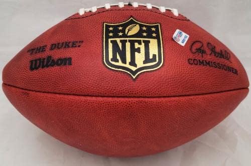 וורן מון חתימה על חתימה רשמית NFL כדורגל עור סיאטל סיהוקס HOF 06 PSA/DNA N85192 - כדורגל חתימה
