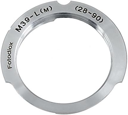 מתאם העדשה של עדשות Fotodiox, עדשת M39 ל- Leica M מתאם עם קו מסגרת 28 ממ/90 ממ, מתאים ל- Leica M-Monochrome, M8.2,