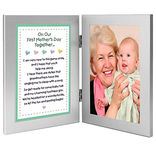 מתנות שירה סבתא חדשה מתנת סבתא ראשונה ליום האם, הוסף תמונה בגודל 4 על 6 אינץ