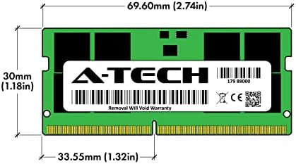 A-Tech 128GB DDR5 4800 MHz SODIMM PC5-38400 CL40 262 פינים 2RX8 1.1V מודולי זיכרון RAM מחשב נייד