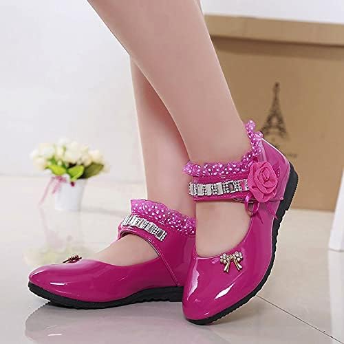 פעוט פרח ילדה עור נעלי מרי ג ' יין שמלת נעליים מזדמנים להחליק על בלט שטוח מסיבת בית ספר נעליים