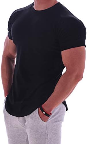 מגיפטבוקס כותנה שרירים קל משקל אימון חולצות טריקו שרוול קצר כושר זיעה טי טי 24