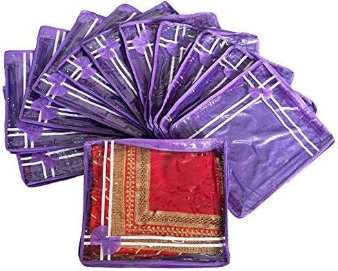 Purple Premium Saree Sare Cover 12 PCS Combo