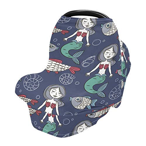כיסויי מושב לרכב לתינוקות של בתות ים - צעיף הנקה, חופה של מושב רב -שימושי, לתינוקות ואמהות מניקות