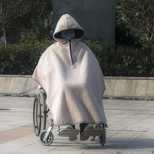 רב תכליתי גלימת שמיכת עיבוי זקן צעיף כיסא גלגלים חם חיק שמיכות לשמור כיסוי לקשישים חולים במזג האוויר קר, מזדמן