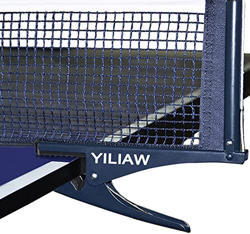 Yiliaw שולחן מתקפל טניס נטו פינג פינג פינג פונג נטו קליפ אחיזה תחרות אימון רשת נייד מתכוונן, למבוגרים ולילדים