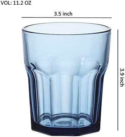 מזרח קריק כפול מיושן משקפיים משקאות זכוכית כוס, צבעוני כוסות ומים משקפיים, סט של 6