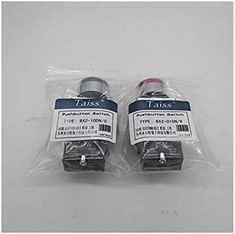 PCGV 2PCS 22 ממ 1 NO 1 NC כפתור לחצן מתג 440V 10A מתגי לחצן עם מתח תאורת LED 110V