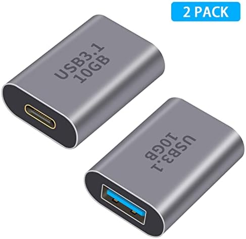 Poyiccot USB C ל- USB 3.1 מתאם 10 ג'יגה-ביט לשנייה, USB C נקבה ל- USB מתאם נשי, שידור בצד כפול USB 3.1 ל-