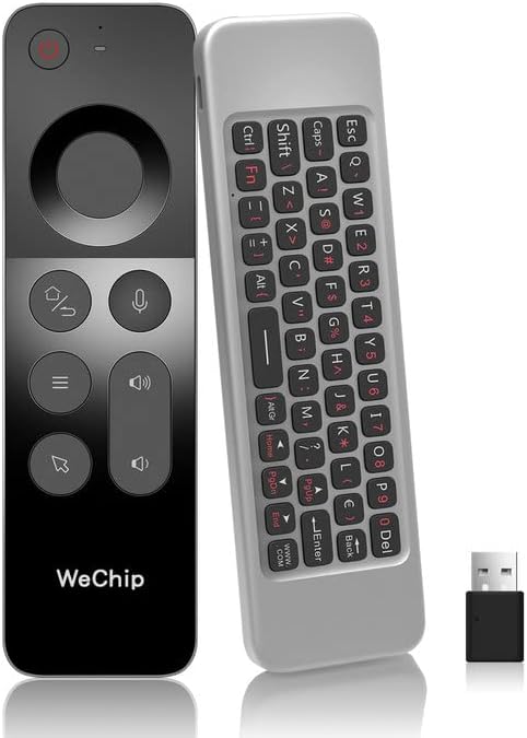 WeChip W3 עכבר אוויר 4-in-1 W3 Voice Remote 2.4G שלט רחוק אלחוטי עבור NVIDIA SHIELD/Android TV Box/PC/מקרן/HTPC/All-in-One