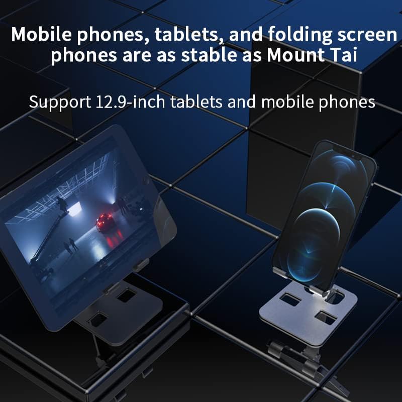מחזיק מעמד אלומיניום שולחן, בעל טלפון גובה מתכוונן מתקפל תואם נייד לאייפון 13 Pro Max 12 11 XS XS XR iPhone SE