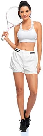 מכנסי טניס של COORUN לנשים 2 ב 1 מכנסיים קצרים של גולף אתלטים בעלי מותניים גבוהים עם כיס כדור - 3 אינץ