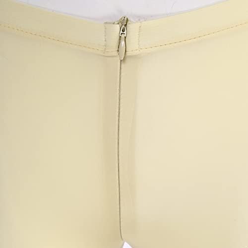 מכנסי רשת קינצ'יאו לנשים מכנסי אופנוען קצרים שקופים חותלות קצרות רוכסן מכנסי יוגה אלסטיים גבוהים
