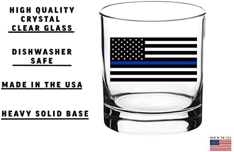 נוכלים נהר טקטי דק כחול קו מיושן ויסקי זכוכית שתיית כוס מתנה עבור משטרת קצין אכיפת החוק