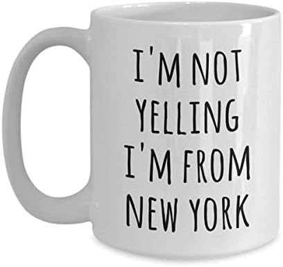 ניו יורקר קפה ספל אני לא צועק אני מניו יורק תה כוס מתנה עבור ניו יורקר