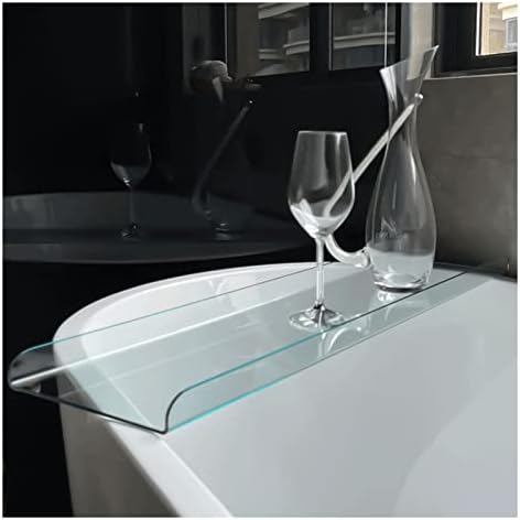 מגש קאדי אמבטיה של PFCDZDU, שולחן אמבטיה אקרילי אטום למים, מדף אחסון אמבטיה, מתאים לכל אביזרי האמבטיה כוס יין,