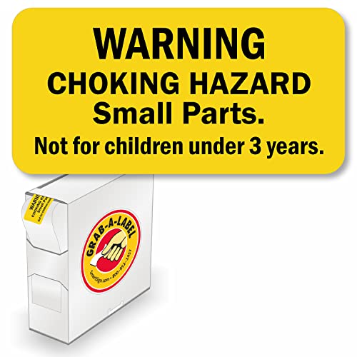 אזהרה חנק מפגע חלקים קטנים. לא לילדים מתחת לגיל 3 שנים תוויות-חבילה של 750 תוויות בקופסת מתקן