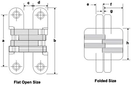 AEXIT 10KG 22LB ארון חומרה ברגי הרכבה על צירים צולבים בלתי נראים 2 יחידות עבור צירים דלתות עץ