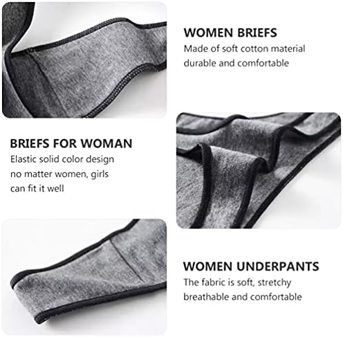 AMOSFUN 5 PCS נשים כותנה חוטיני נוח תחתונים נושמים חלקים ללא מופע תחתוני ביקיני לנשים גברת נערות