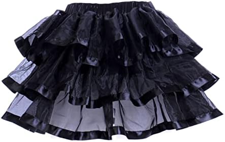חצאית טול שכבתית נשים בתוספת גודל גודל בלוק חצאית גותית מיני חצאית וינטג