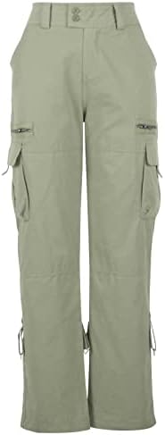 מכנסי מטען פעילים של Jupaopon מכנסי מטען טקטיים אמצע עלייה מוליכים מרובי כניסות מכנסי רגל רחבים