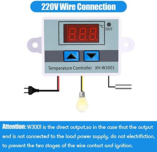 בקר טמפרטורה דיגיטלית 3 חתיכות XH-W3001 מתג תרמוסטט LED 110-220V מתג ממסר טמפרטורה מתג מודול ניתן לתכנות מינוס