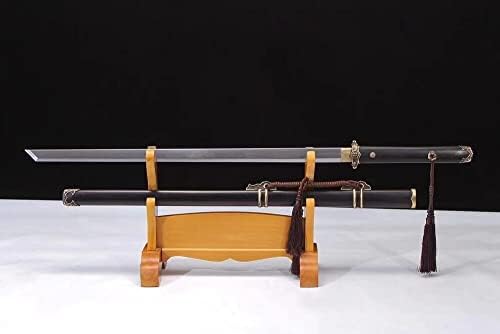 חרב בעבודת יד GLW סינית קונגפו טאנג דאו ברודקניף חרב ארוכה פלדה מקופלת מזויפת w // עץ קשה