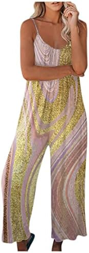 אופנה סרבל סרבל צוואר עגול הדפס פרחוני מזדמן