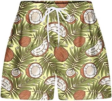 OPLXUO מכנסי חוף קיץ נשים בוהו הדפס פרחוני מכנסיים קצרים מזדמנים מהיר