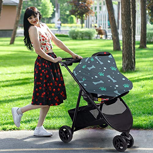 BONS PRINTS FOOT מכסה כיסויי מושב לרכב לתינוק - צעיף הנקה, עגלת קניות, חופה של רכב רב -שימושי, לתינוקות ולתינוקות