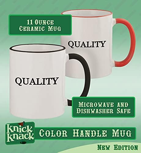 מתנות Knick Knack יוצרות דברים יפים - ידית צבעונית 11oz וספל קפה שפה, שחור
