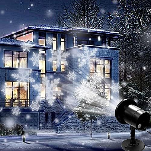 מקרן חג המולד אורות חיצוניים, פתיתי שלג לחג המולד מקרן נורות LED, מקרן אטום למים קישור שלב אור, מקורה חיצוני