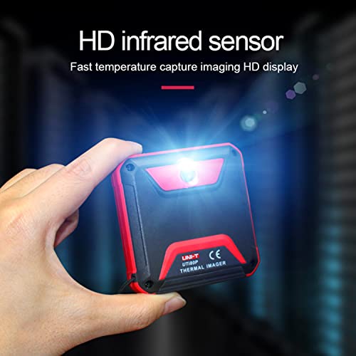 מצלמת Imager תרמית של UNI -T, 4800 פיקסלים רזולוציה תרמית, -10 ℃ ~ 400 ℃ טווח טמפרטורה עם רזולוציה של 0.1 ℃, כיס